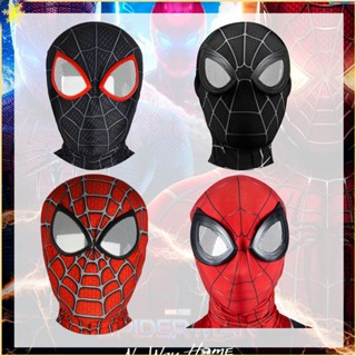 [LBE] หน้ากากซูเปอร์ฮีโร่ Miles Spiderman Mask Peter Parker ชุดคอสเพลย์ฮาโลวีนหน้ากากผ้าสแปนเด็กซ์วัสดุผู้ใหญ่และเด็ก