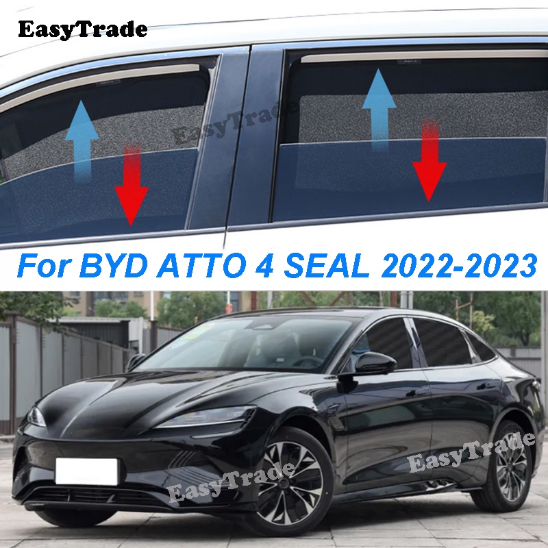 ม่านบังแดดรถยนต์ ม่านบังแดด ม่านบังแดด ด้านข้าง กระจกหลัง สําหรับ BYD ATTO 4 SEAL 2022-2024