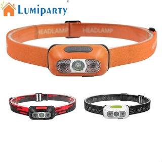 Lumiparty ไฟหน้า Led 500 Lumen กันน้ํา ชาร์จ Usb เซนเซอร์จับการเคลื่อนไหว วิ่ง ตกปลา ไฟหน้า พร้อมอินฟราเรด