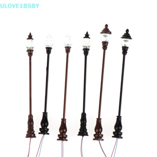 Ulove1bsby โมเดลโคมไฟถนน Led 3V สเกล 1:87 ขนาดเล็ก สีขาว สําหรับฉากไมโคร