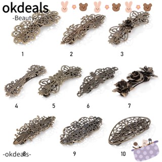 Okdeals กิ๊บติดผม สีบรอนซ์ สไตล์วินเทจ สวยหรู สําหรับผู้หญิง