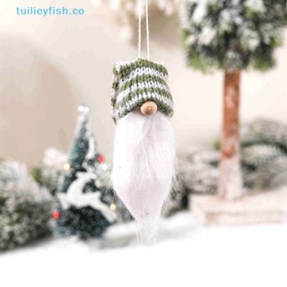 Tuilieyfish จี้ตุ๊กตาซานตาคลอส ไร้หน้า น่ารัก สําหรับตกแต่งต้นคริสต์มาส 5 ชิ้น