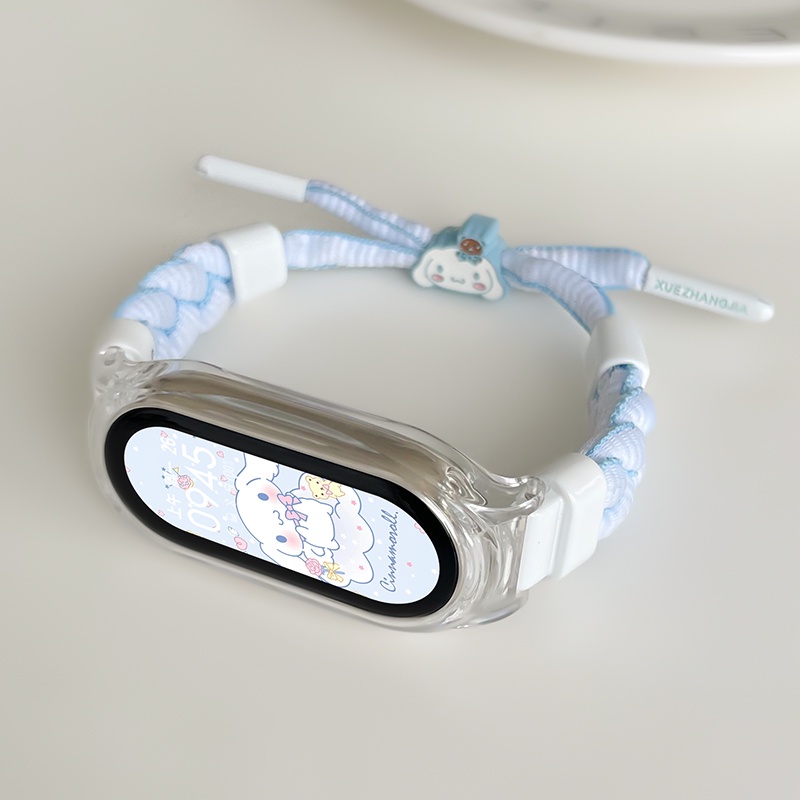สายนาฬิกาข้อมือไนล่อนถัก สําหรับ Xiaomi Mi Band 8 4 7 6 5 Miband 8 7 6 5 4 3