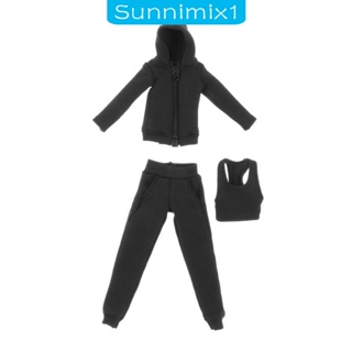 [Sunnimix1] เสื้อฮู้ดดี้ และกางเกง สเกล 1/12 สําหรับฟิกเกอร์ผู้หญิง 6 นิ้ว 3 ชิ้น