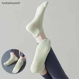 Luckyhouse0^^ ถุงเท้าโยคะ พิลาทิส ข้อสั้น กันลื่น แฟชั่นใหม่ สําหรับเต้นรํา ฟิตเนส