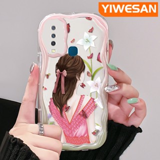 เคสโทรศัพท์มือถือ ซิลิกาใส กันกระแทก ลายผีเสื้อ เด็กผู้หญิง สําหรับ VIVO Y12 Y15 Y17 Y12i Y3 Y3s 2020