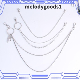 Melodygoods1 สายโซ่คล้องกางเกงยีน และกางเกงยีน โลหะผสม สไตล์ฮิปฮอป สําหรับผู้ชาย