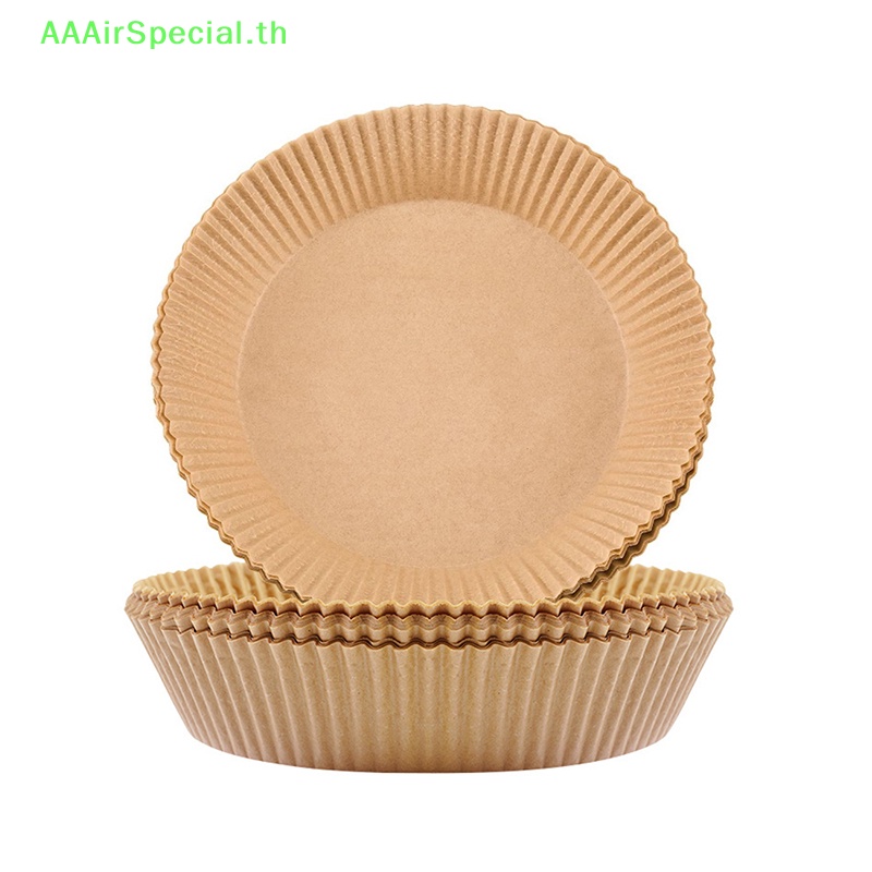 Aaairspecial 50 ชิ้น Air Fryer กระดาษแบบใช้แล้วทิ้ง Liner ถาดกระดาษกันน้ํามัน Non-Stick Baking Mat TH