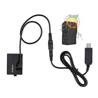 Andoer แบตเตอรี่ดัมมี่ ACK-E10 5V USB DC คัปเปลอร์ (แบบเปลี่ยน สําหรับ LP-E10) พร้อมอะแดปเตอร์พาวเวอร์ สําหรับ EOS Rebel T3 T5 T6 T7 T100 Kiss X50 Kiss X70 1100D 1200D 1300D 2000D 400