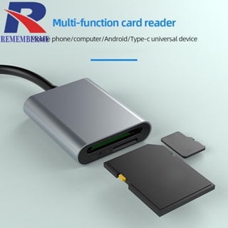 [rememberme.th] 2 In 1 เครื่องอ่านการ์ดหน่วยความจํา Type C ความเร็วสูง 5Gps สําหรับอุปกรณ์ USB C