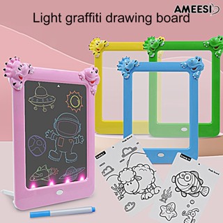 Ameesi บอร์ดวาดภาพไดโนเสาร์ 3D มีไฟ LED เรืองแสง เพื่อการเรียนรู้ สําหรับเด็ก 1 ชุด