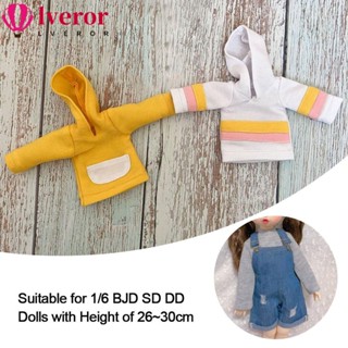 Lveror เสื้อฮู้ดดี้ เสื้อผ้าแฟชั่น อุปกรณ์เสริม สําหรับตุ๊กตา 1/6