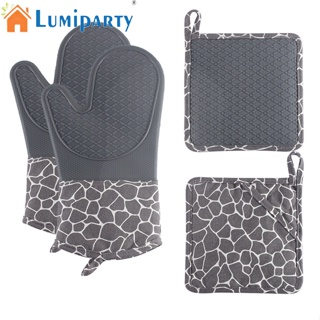 Lumiparty ถุงมือซิลิโคน กันลื่น ทนความร้อน อเนกประสงค์ สําหรับเตาอบ