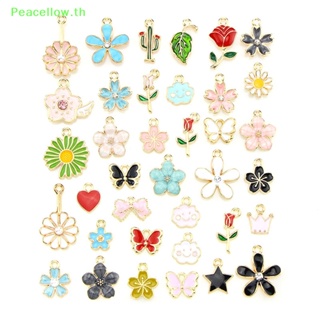 Peacellow จี้รูปตัว Ch สําหรับทําเครื่องประดับ สร้อยข้อมือ DIY 32 37 ชิ้น