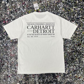 เสื้อยืดผ้าฝ้ายพิมพ์ลายขายดี CARHARTT เสื้อยืดแขนสั้น คอกลม พิมพ์ลายตัวอักษร Kahart Cargo แฟชั่นคู่รัก