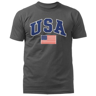 เสื้อยืด พิมพ์ลายธงชาติอเมริกา Usa Patriotic Pride Us