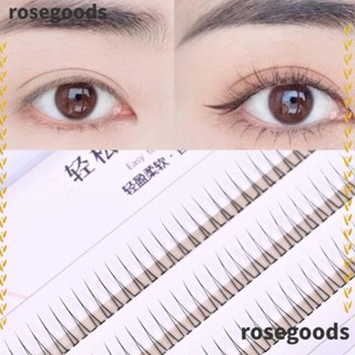 Rosegoods1 ขนตาปลอมแฮนด์เมด รูปตัว V ยาว ดูเป็นธรรมชาติ สําหรับผู้หญิง