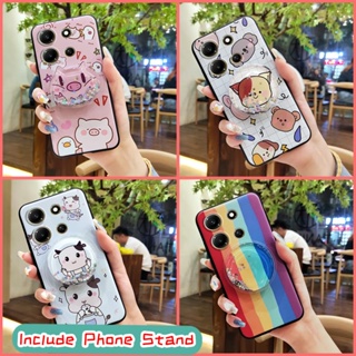 Anti-knock Silicone Phone Case For infinix Note30i 4G/X6716 Waterproof Back Cover Kickstand Cute Cartoon TPU Durable protective