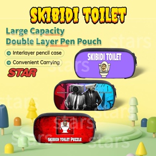 ใหม่ skibidi กระเป๋าดินสอ ลายเกม Toilet man ใส่เครื่องเขียน สําหรับเด็กนักเรียน