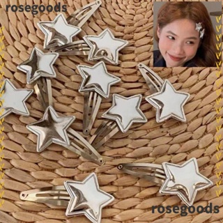 Rosegoods1 กิ๊บติดผม รูปดาว เรขาคณิต สีเงิน ของขวัญแฟชั่น ชายหาด ปาร์ตี้