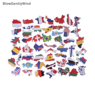 Blowgentlywind ธงชาติ DIY สําหรับตกแต่งสมุดภาพ กระเป๋าเดินทาง แล็ปท็อป แผนที่ประเทศ BGW 50 ชิ้น