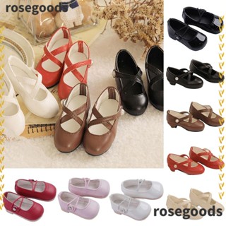 Rosegoods1 รองเท้าหนัง PU 7.0*2.8 ซม. 5.9*2.7 ซม. อุปกรณ์เสริม สําหรับตุ๊กตา BJD