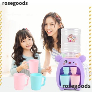 Rosegoods1 เครื่องจ่ายน้ําพุ น้ําผลไม้จําลอง ขนาดเล็ก ของเล่นสําหรับเด็ก