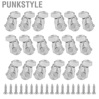 Punkstyle 6Pcs Locking Guitar String Tuning Peg Metal Electric Sealed Tuner Head Key Set Kit