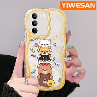 เคสโทรศัพท์มือถือใส แบบนิ่ม ลายการ์ตูนสัตว์ กันกระแทก สําหรับ vivo V27 Pro 5G V27E 5G S16 Pro 5G S16E 5G