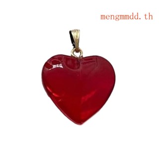 Mengt จี้หัวใจแก้ว ขนาดเล็ก สีแดง จี้หัวใจ ห้อย เครื่องประดับ อุปกรณ์ทํา