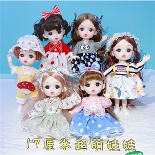 ตุ๊กตา 16 ซม. 13 ข้อต่อ Mini Bjd พร้อมเสื้อผ้าแฟชั่น DIY ของเล่นเด็กผู้หญิง