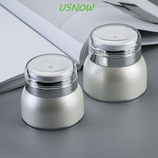 Usnow ขวดปั๊มสูญญากาศ สีขาว หม้อตัวอย่าง เติมได้ ขวดรีฟิล ครีม กระป๋องรีฟิล ขวดโลชั่น รองพื้น ของเหลว ขวดเครื่องสําอาง