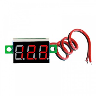 โวลต์มิเตอร์ หน้าจอ LED 2 สาย สีแดง น้ําเงิน เขียว DC4 5V 30V
