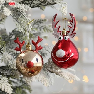 2 pcs Elk ลูกบอลคริสต์มาสเครื่องประดับ Xmas Tree แขวน Bauble จี้ตกแต่งคริสต์มาสต้นคริสต์มาสแขวนเครื่องประดับ homelove