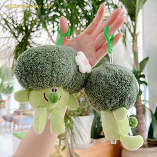 # พวงกุญแจ # การ์ตูนตุ๊กตายัดไส้ Broccoli ของเล่นกระเป๋าเป้สะพายหลัง สไตล์เกาหลี สร้างสรรค์ ผัก น่ารัก แสดงอารมณ์ พวงกุญแจ สําหรับเด็กผู้หญิง ของขวัญ #