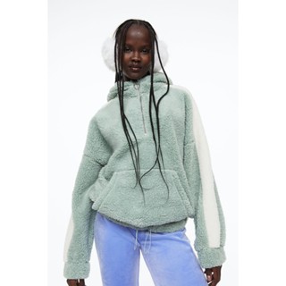 H&amp;M  Woman Oversized teddy zip-top hoodie 1123218_1