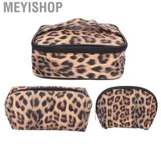 Meyishop 3pcs Makeup Cosmetic Bag Leopard Print Make Up Professional