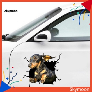 Skym* สติกเกอร์ไวนิล ลายสัตว์เลี้ยงน่ารัก 3D ลอกออกได้ สําหรับติดตกแต่งหน้าต่างรถยนต์