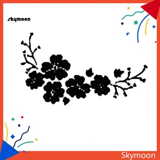 Skym* สติกเกอร์สะท้อนแสง ลายดอกไม้ สําหรับตกแต่งรถยนต์