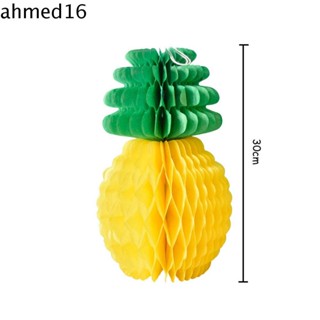 Ahmed พวงมาลัยรังผึ้ง ลายสับปะรด สไตล์ฮาวาย สําหรับตกแต่งบ้าน ปาร์ตี้คริสต์มาส ฤดูร้อน