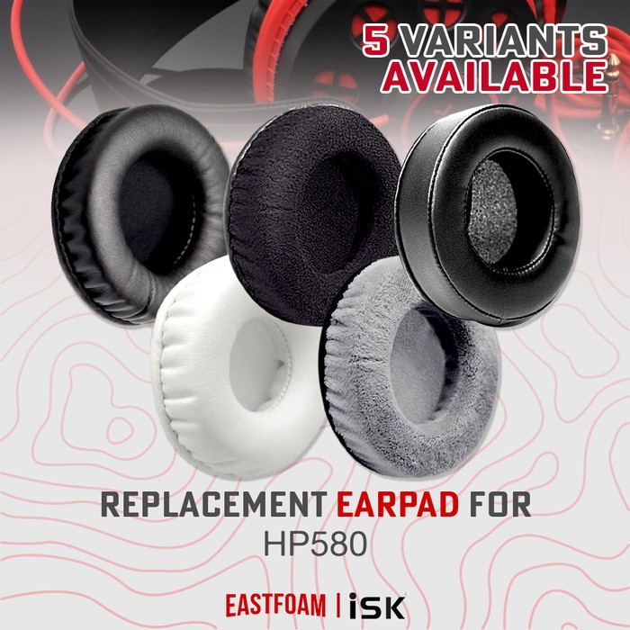 แผ่นรองหูฟัง Earcup ISK HP-580 HP 580 HP580 แผ่นโฟมแผ่นรองหูฟังโฟม