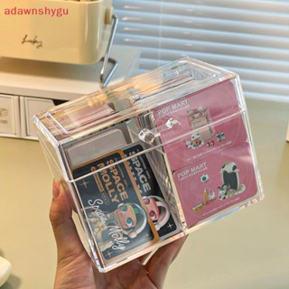 Adagu กล่องอะคริลิคใส 400 โปสการ์ด 12x10.5 ซม. พร้อม 2 ช่อง สําหรับโปสการ์ด รูปภาพ TH