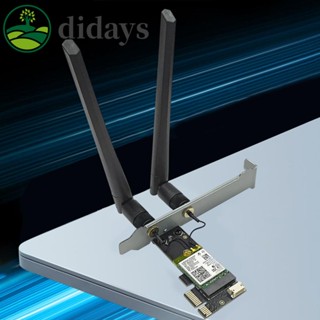 การ์ดเครือข่าย WiFi6E PCIE 2.4G 5.8G 6GHz บลูทูธ 5.3 [Didays.th]