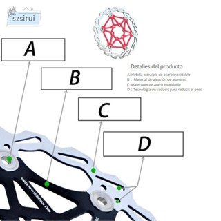 [szsirui] ดิสก์เบรกโรเตอร์ อุปกรณ์เสริมจักรยาน (160 มม.) - ประเภทลอยน้ํา - ตัวเลือกสี