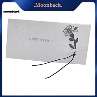 &lt;moonback&gt; การ์ดเชิญ การ์ดอวยพร ลาย Thank You สไตล์โรแมนติก สร้างสรรค์ สําหรับงานปาร์ตี้ 1 ชุด