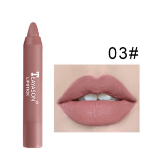 ลิปสติก เนื้อแมตต์กํามะหยี่ กันน้ํา ติดทนนาน สีนู้ด มี 12 สี