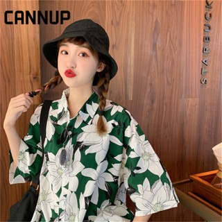 CANNUP เสื้อแฟชั่นผู้หญิง เสื้อลายดอก เสื้อสงกรานต์  ลายดอกไม้ สินค้ามาใหม่ A25K0RB