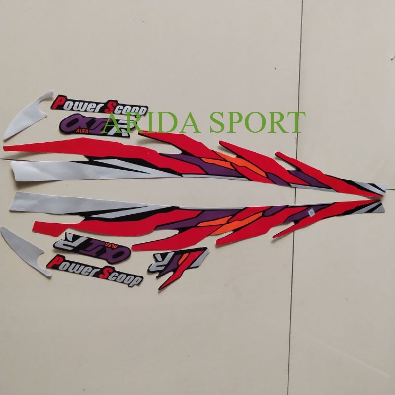 Striping alfa Yamaha v100/Alfa Alfa 100 power scoop stracker Lis body a motor คุณภาพดีที่สุด