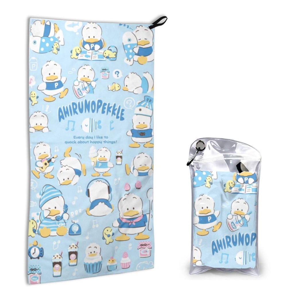 【พร้อมส่ง】Sanrio Pekkle ผ้าขนหนูนุ่ม ดูดซับน้ําได้ดี แห้งเร็ว 40*80 ซม. (16*31.5 นิ้ว) สําหรับเล่นกีฬากลางแจ้ง ทุกเพศ
