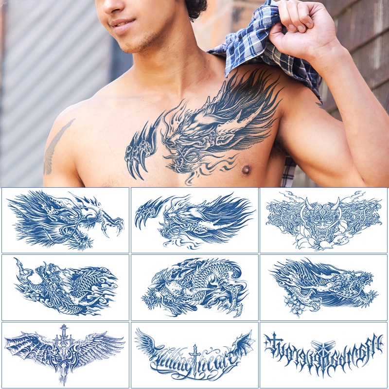 สติกเกอร์รอยสักสมุนไพร กันน้ํา ติดทนนาน 15 วัน สําหรับผู้ชายและผู้หญิง
